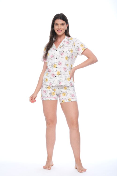 Pijama Americano Curto 100% Algodão