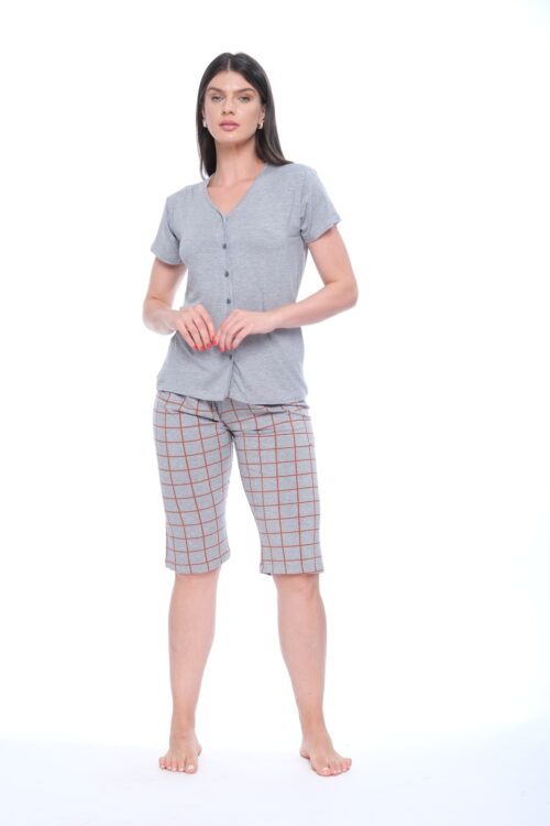 Pijama Meia Manga Aberto Viscolycra